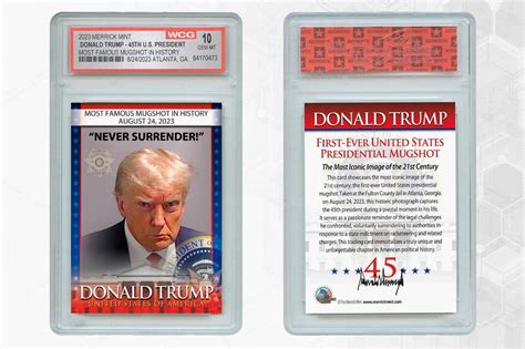 Trump unveils digital trading cards 'mugshot edition'